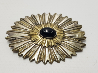 OSMANLI DÖNEMİ ŞEMSE FORMLU GÜMÜŞ BROŞ