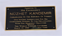 1998 WASHINGTON BÜYÜKELÇİSİ NÜZHET KANDEMİR TABELA