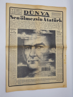 ATATÜRK'ÜN ANITKABİR'E NAKLİ 10 KASIM 1953 DÜNYA GAZETESİ VE ATATÜRK İLAVESİ