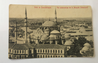 SÜLEYMANİYE CAMİİ GÖRSELLİ İSTANBUL MANZARASI İÇEREN OSMANLI DÖNEMİ KARTPOSTAL