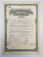 1923 CONSTANTINOPLE ASSICURAZIONI GENERALI SİGORTA POLİÇESİ
