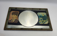ATATÜRK VE ADNAN MENDERES GÖRSELLİ TAMAMI EL BOYAMA  CAM ALTI AYNA TABLO