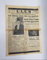 10 KASIM 1953 ULUS GAZETESİ: ATATÜRK'ÜN NAAŞI ANITKABİR'E TAŞINIYOR