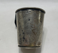 OSMANLI DÖNEMİ ÜZERİ DEVLET ARMALI VE TUĞRALI GÜMÜŞ SU BARDAĞI