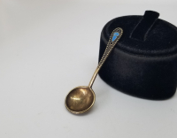 ORAK ÇEKİÇ DAMGALI ANTİKA RUS GÜMÜŞ HAYVAR KAŞIĞI