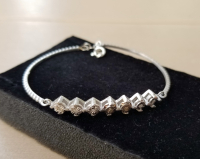 PIRLANTA TAŞLI GÜMÜŞ BİLEZİK - BİLEKLİK