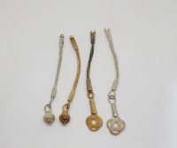 TAMAMI EL YAPIMI SAF GÜMÜŞTEN MAMUL 4 ADET KAZAZİYE TESPİH PÜSKÜLÜ