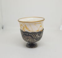 KALEM VE KABARTMA İŞÇİLİKLİ OSMANLI DÖNEMİ GÜMÜŞ FİNCAN ZARFI