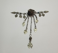 OSMANLI DÖNEMİ NADİR FORMDA GÜMÜŞ GELİN ALINLIĞI