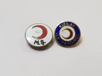 BİR ÇİFT MİNELİ KIZILAY ROZETİ