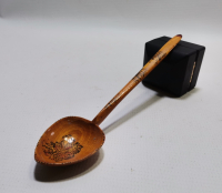 ÜZERİ TARİHLİ EL BOYAMA OSMANLI DÖNEMİ TAHTA KAŞIK