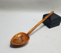 ÜZERİ TARİHLİ EL BOYAMA OSMANLI DÖNEMİ TAHTA KAŞIK