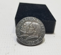 MUSOLİNİ VE HİTLER GÖRSELLİ HATIRA GÜMÜŞ MADALYON