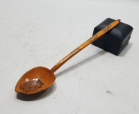 ÜZERİ TARİHLİ EL BOYAMA OSMANLI DÖNEMİ TAHTA KAŞIK