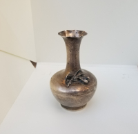KABARTMA İŞÇİLİKLİ ANTİKA GÜMÜŞ VAZO - LALEDAN