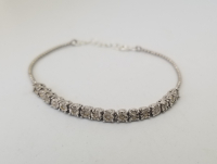 PIRLANTA TAŞLI GÜMÜŞ BİLEZİK - BİLEKLİK