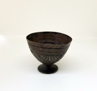 KABARTMA İŞÇİLİKLİ OSMANLI DÖNEMİ BRONZ FİNCAN ZARFI