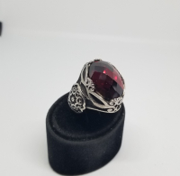 FASETA KESİM TAŞLI GÜMÜŞ YÜZÜK