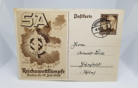 POSTADAN GEÇMİŞ ARKASI YAZILI NAZİ DÖNEMİ NADİR KARTPOSTAL