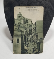 OSMANLI DÖNEMİ PERA YÜKSEK KALDIRIM GÖRSELLİ KARTPOSTAL