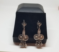 TELKARİ İŞÇİLİKLİ ÖZEL YAPIM GÜMÜŞ KÜPE