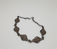 TELKARİ İŞÇİLİKLİ ÖZEL YAPIM ANTİKA GÜMÜŞ BİLEKLİK