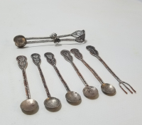 OSMANLI DÖNEMİ GÜMÜŞ KAPLAMA ÇAY TAKIMI