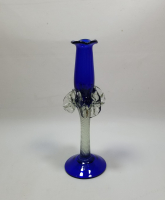 ÜFLEME CAMDAN MAMUL ANTİKA FIRFIRLI CAM MUMLUK