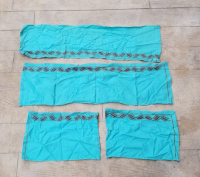 EL İŞLEMESİ ANTİKA KANAVİÇE SEDİR KENARI VE YASTIK TAKIMI