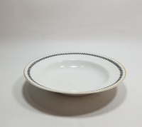 ARKASI OSMANLICA YAZILI VE ALTIN VARAKLI PORSELEN YEMEK TABAĞI