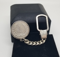 CUMHURİYETİMİZİN SON GÜMÜŞ PARASINDAN YAPILMIŞ ANTİKA GÜMÜŞ ANAHTARLIK