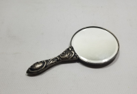 KABARTMA İŞÇİLİKLİ ANTİKA GÜMÜŞ EL AYNASI