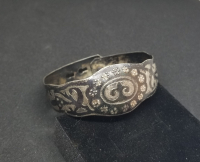 OSMANLI DÖNEMİ SAVATLI GÜMÜŞ VAN LALESİ GÖRSELLİ BİLEZİK