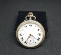 GÜMÜŞ KASA ANTİKA KURMALI CEP SAATİ