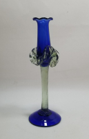 ÜFLEME CAMDAN MAMUL ANTİKA FIRFIRLI CAM MUMLUK