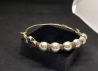 KABARTMA İŞÇİLİKLİ ANTİKA TÜRKMEN GELİN BİLEZİĞİ