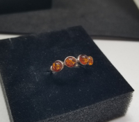 İÇİ FOSİLLİ DAMLA KEHRİBAR ÖZEL YAPIM YÜZÜK