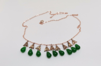 ELMAS TAŞLI ÖZEL YAPIM GERDANLIK