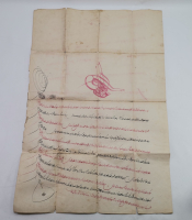 EL ÇEKME ABDÜLMECİT HAN TUĞRALI TAMAMI EL YAZMA FERMAN