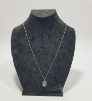 GÜMÜŞ ZİNCİRLİ MARGAZİT TAŞLI KOLYE UCU