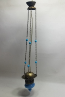 KANDİL FORMUNDA YAPILMIŞ ANTİKA DEKORATİF LAMBA