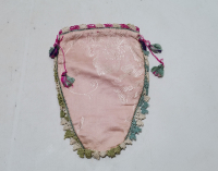 OSMANLI DÖNEMİ İĞNE OYA İŞÇİLİKLİ ELMASİYE PARA KESESİ