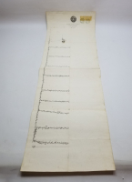 ORİJİNAL PULLARIYLA OSMANLI DÖNEMİ BÜYÜK BOY HÜCCET - KADI KARARI