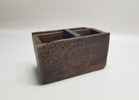 ÜZERİ TARİHLİ OSMANLI DÖNEMİ ÇİFT GÖZLÜ KAHVE KUTUSU