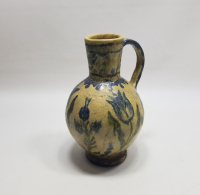 ÜZERİ LALE MOTİFLİ OSMANLI DÖNEMİ NADİR TİPTE KÜTAHYA KARAF - BARDAK