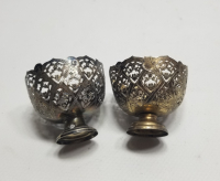 TESTERE VE KALEM İŞÇİLİKLİ OSMANLI DÖNEMİ ÇİFT GÜMÜŞ FİNCAN ZARFI