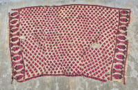 OSMANLI DÖNEMİ SARAY İŞİ ÜZERİ NAR FİGÜRLÜ FERACE YÜZ ÖRTÜSÜ