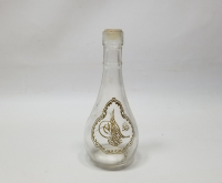 ÜZERİ TUĞRA FORMLU ANTİKA CAM ŞİŞE