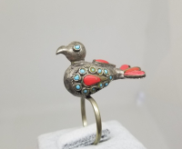 KUŞ FORMUNDA YAPILMIŞ TÜRKMEN İŞİ ANTİKA YÜZÜK