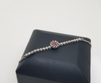 YAKUT VE PIRLANTA TAŞLI ÖZEL YAPIM BİLEZİK - BİLEKLİK